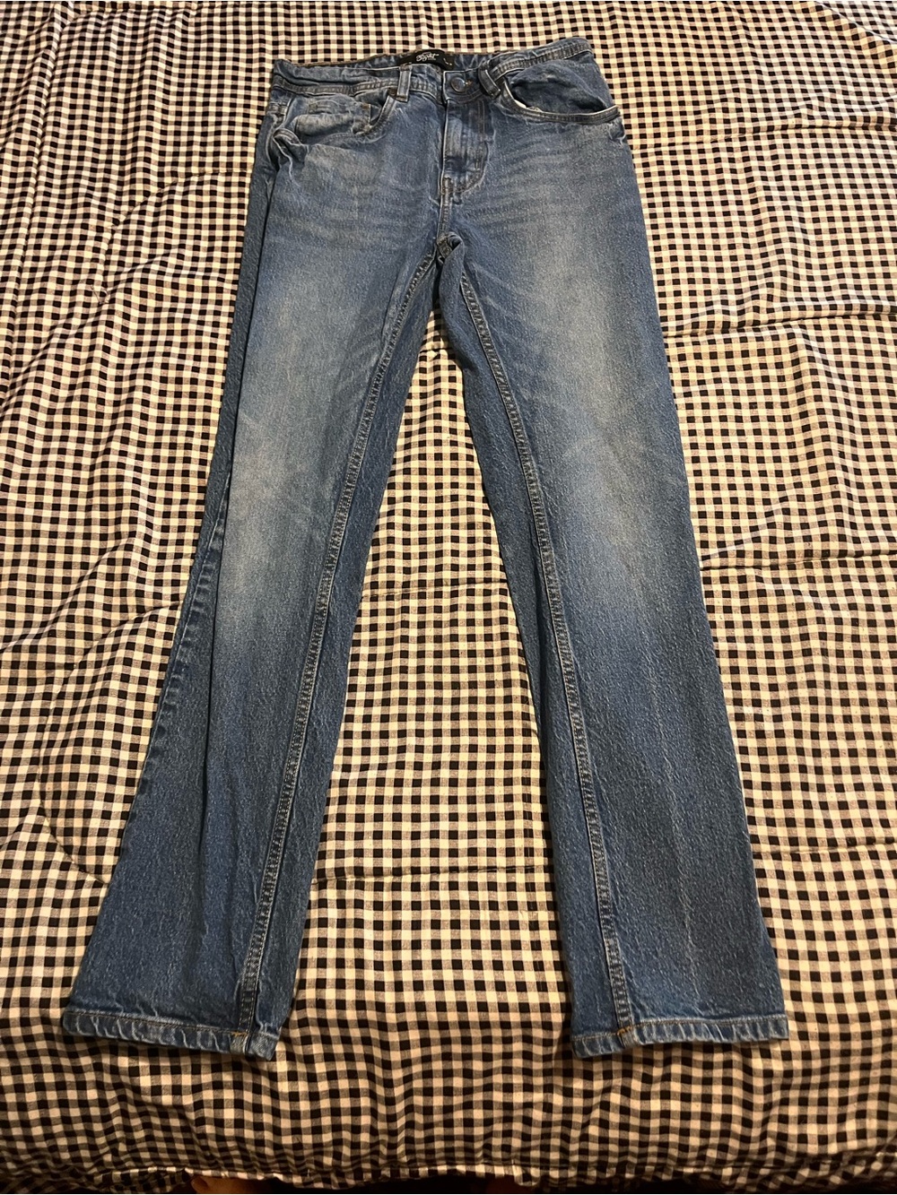 Eighty Eight Men's Faded Blue Straight Jeans 31x32